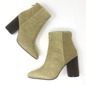 Katy Perry The Mayari Metallic Stretch Gold Boot